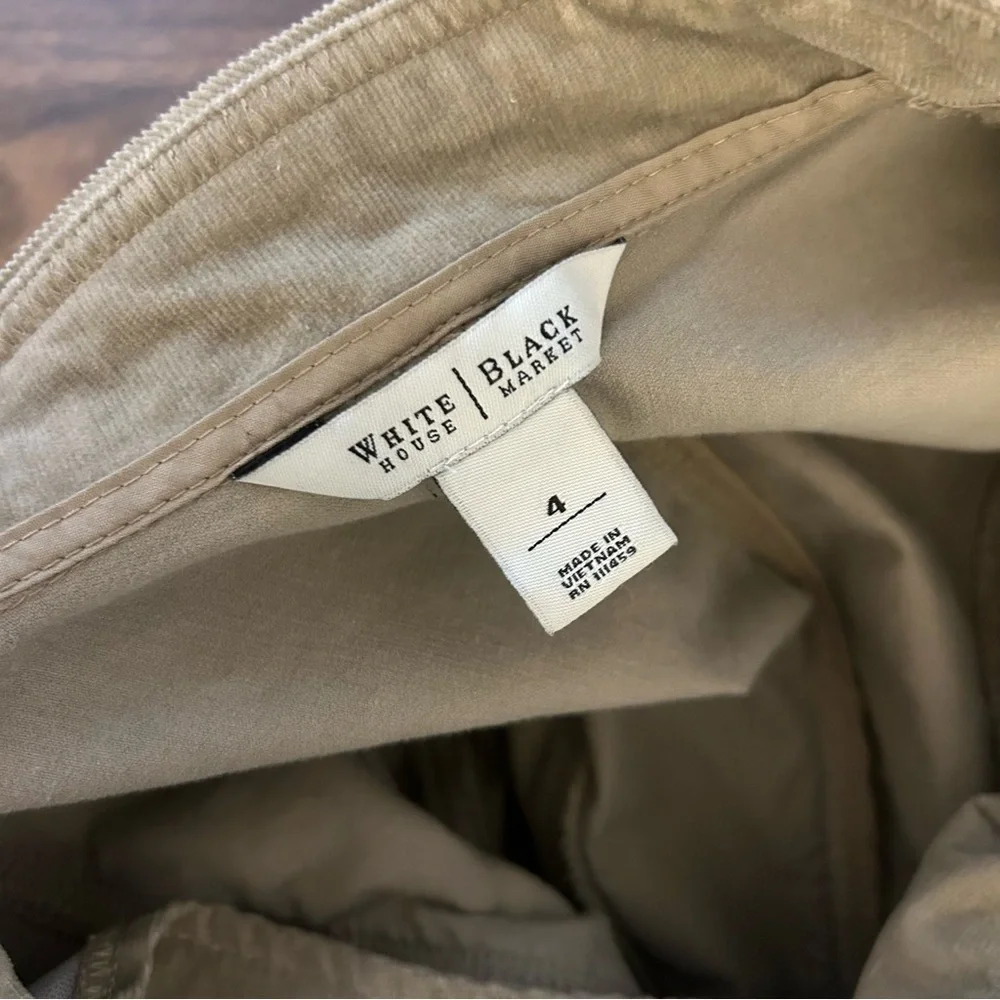 ❤️ White House Black Market Beige Corduroy Blazer Jacket 4 - Picture 6 of 11
